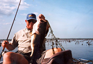 Chug Bug bass during low water.