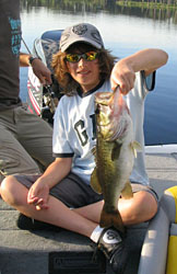 One of the healthy bass caught on John's Lake