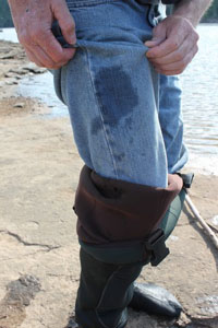 Leaking waders