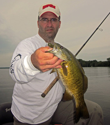 Outdoor writer David Brown enjoying a little smallmouth fishing