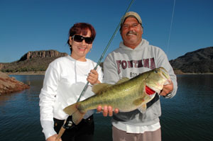 Anglers fishing at Lake Mateos in Mexico